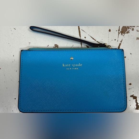 Kate Spade Vibrant Blue Aqua Clutch Like New